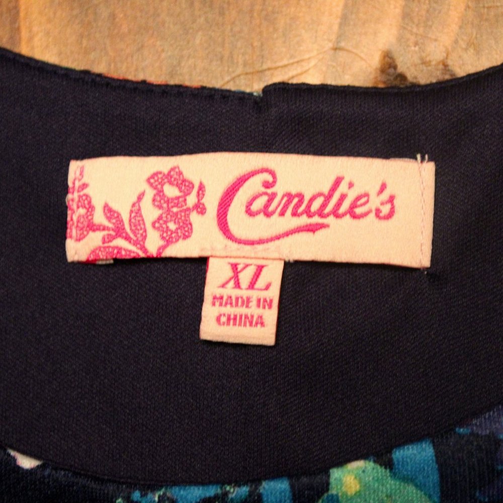 Candie's Navy Floral Dress Size XL - Picture 7 of 8